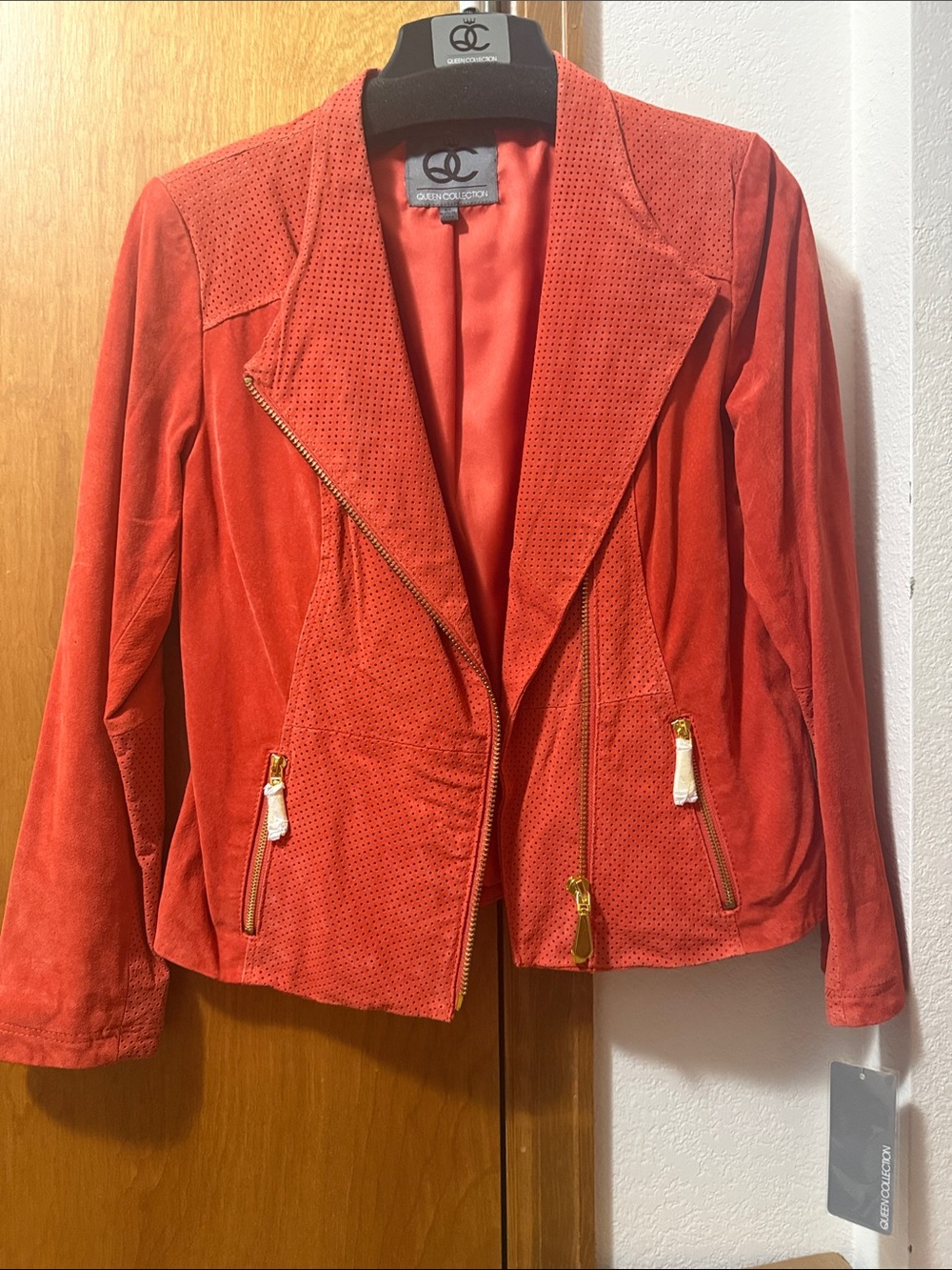 WOW POSHMARK - Authentic NWT Queen Collection Orange Leather Jacket